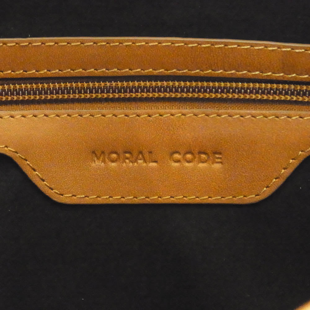 モラルコード mf241400 TOTE BAG レザー トート バッグ ブラウン系【中古】