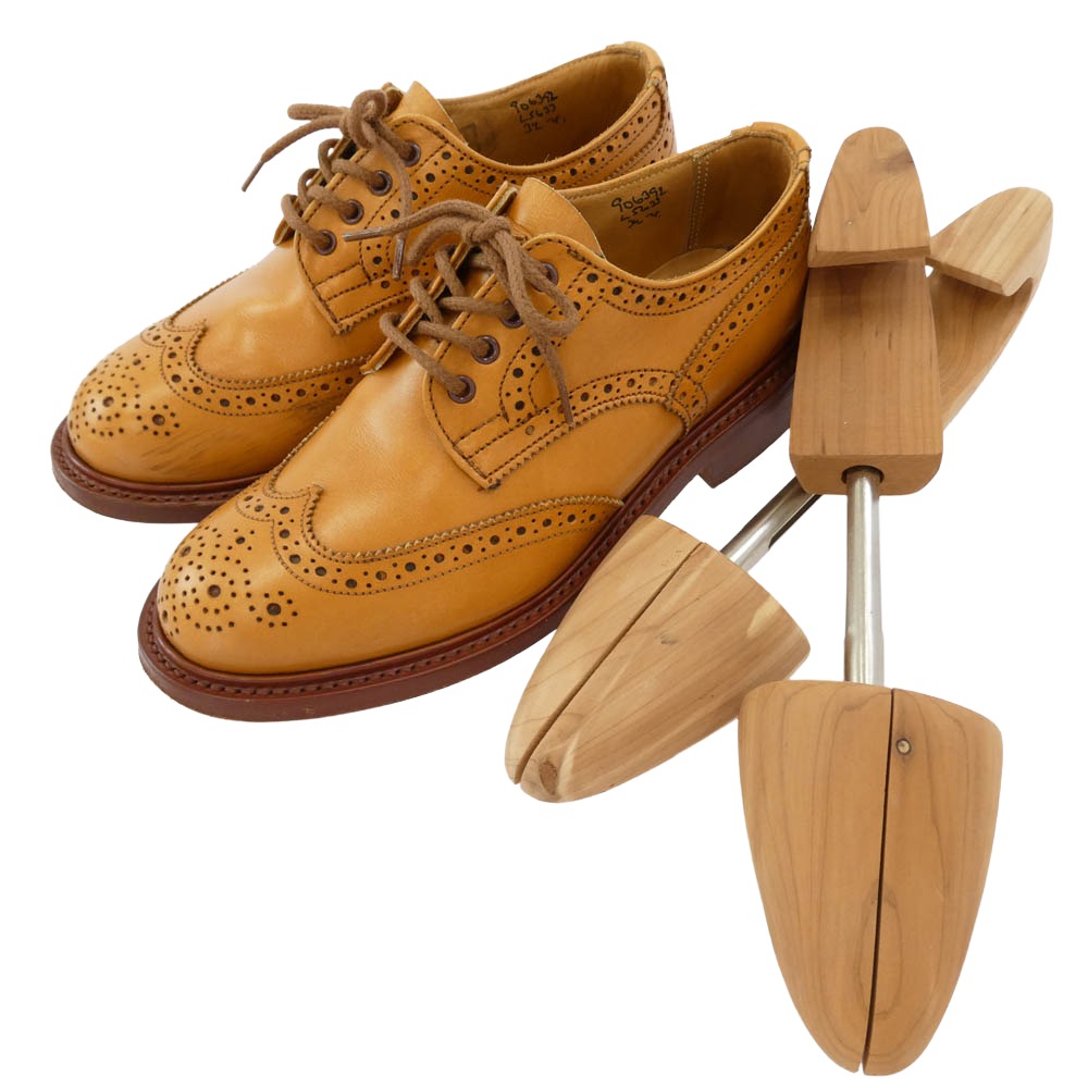 Tricker's トリッカーズ L5633 BOURTON バートン ウイングチップ シューズ レザーソール エイコン レディース ライトブラウン系 3.5-4【中古】