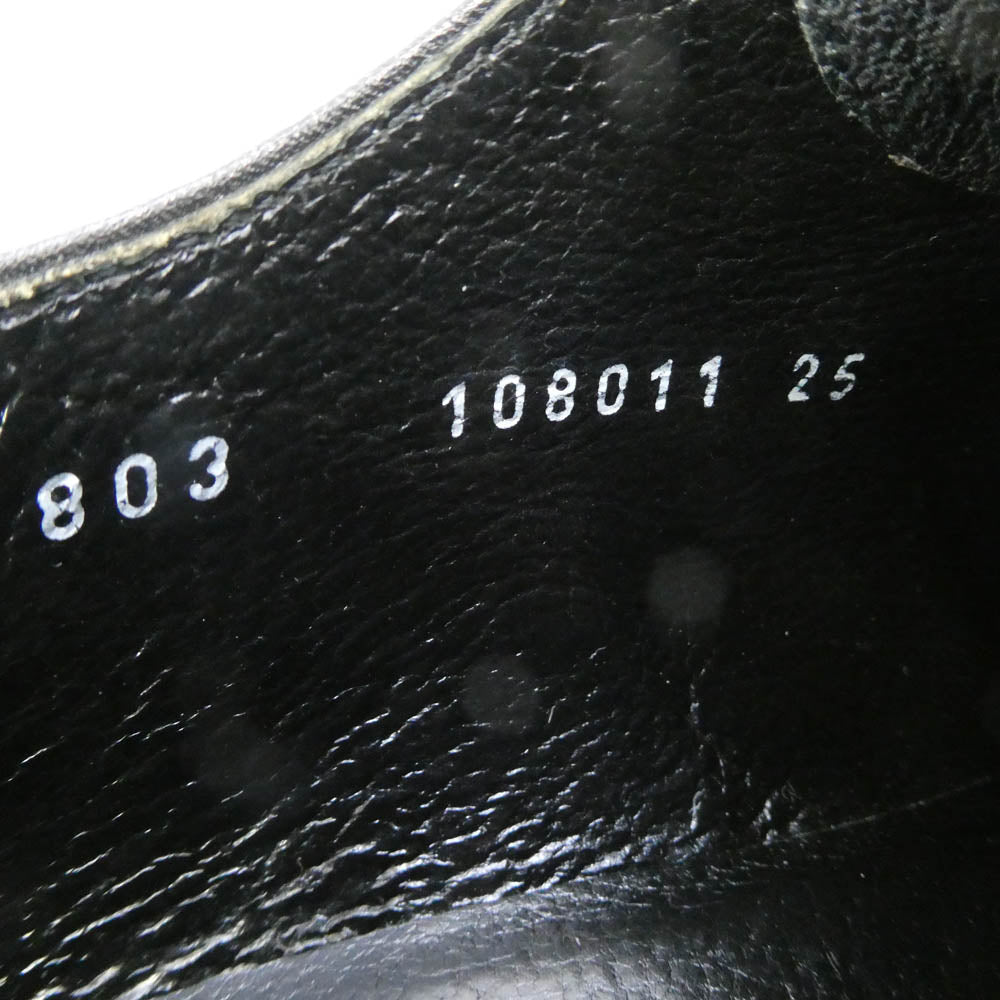 フープディドゥ 803 108011 ポインテッドトゥ レザー ビジネスシューズ ブラック系 25【中古】