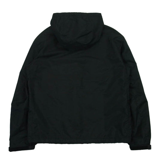 PRADA プラダ 2018 ポリエステル 袖ラバーロゴ ジップアップ パーカー ジャケット ブルゾン ブラック系 XS【中古】