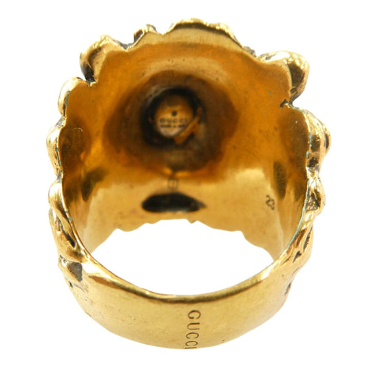 GUCCI グッチ ライオンヘッド アニマル リング ゴールド系 22【中古】