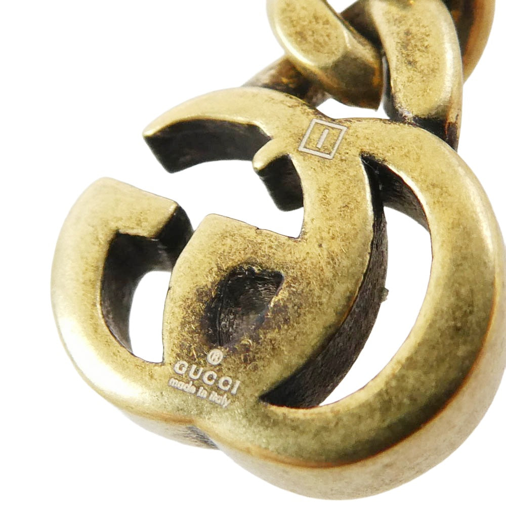 GUCCI グッチ Crystal Double G クリスタル ダブルG GG ラインストーン ピアス ゴールド系【中古】