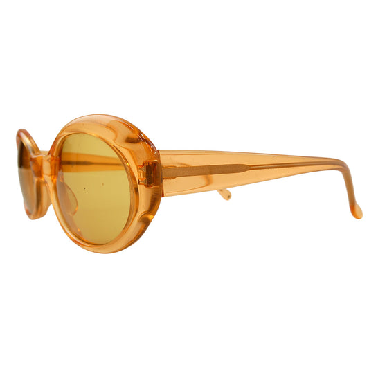 agnes b. アニエスベー romy アイウェア オーバル セルフレーム サングラス オレンジ系【中古】