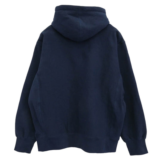 Supreme シュプリーム 22AW Capital Hooded Sweatshirt フーデッド スウェット ロゴ刺繍 パーカー ネイビー系 L【極上美品】【中古】