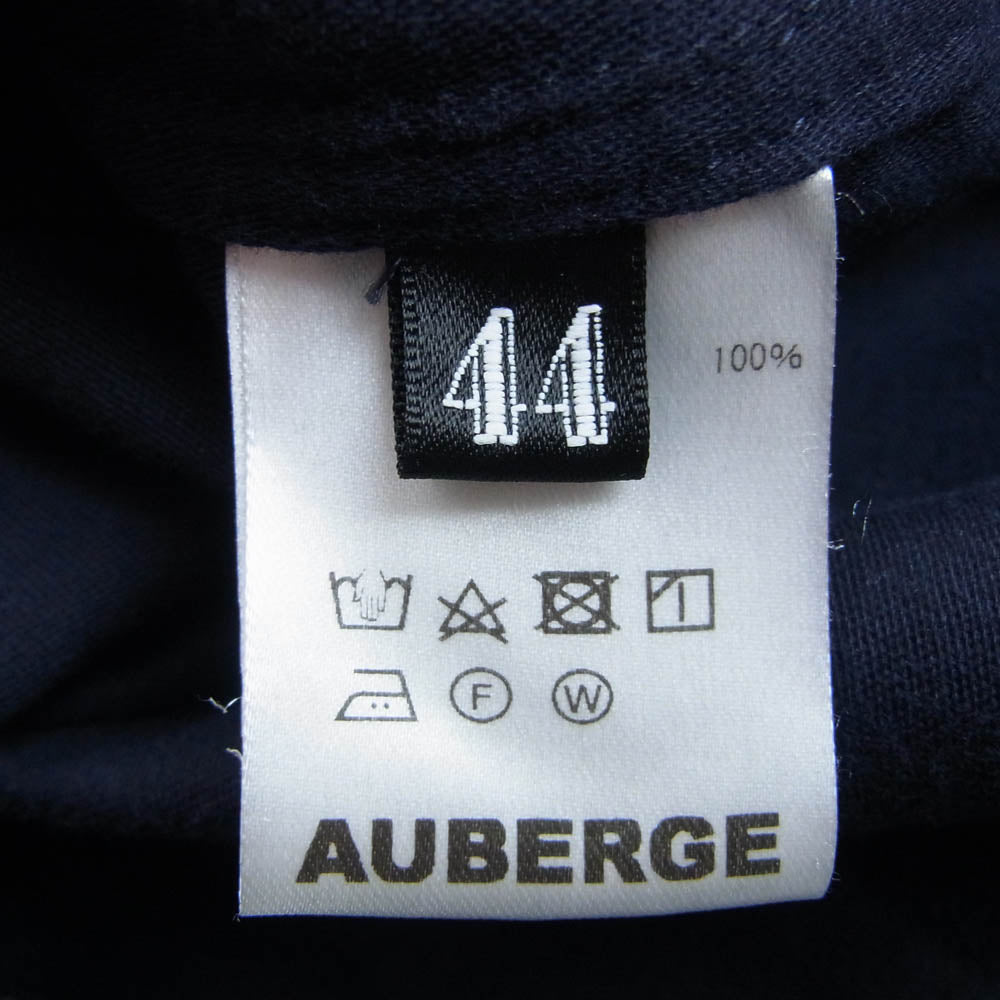 オーベルジュ AU22A28 DEGAS デュガス バックギャザー コットン 長袖 シャツ ネイビー系 44【中古】