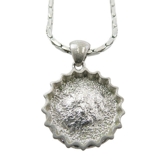 Dior ディオール 瓶蓋 モチーフ ロゴ ペンダント ネックレス シルバー系【中古】