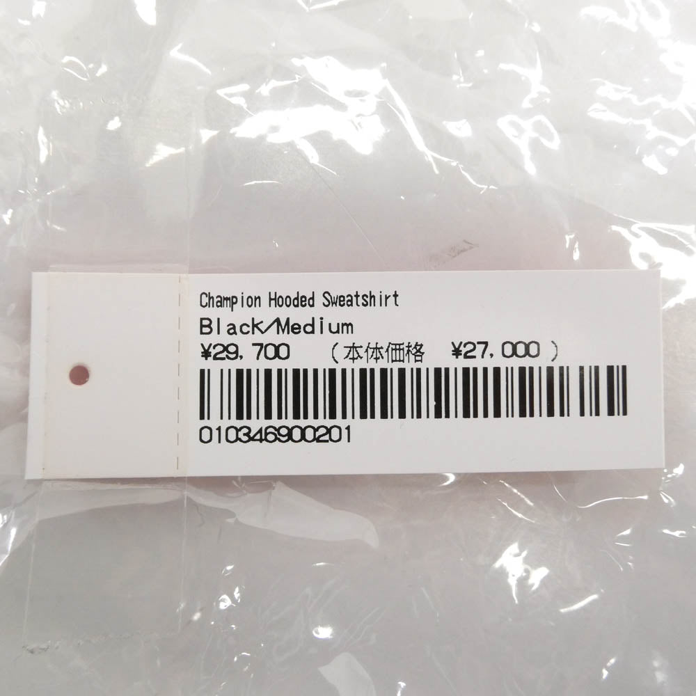 Supreme シュプリーム 25SS x Champion Hooded Sweatshirt アーチロゴ チャンピオン フーデッド スウェットシャツ パーカー ブラック系 L【中古】