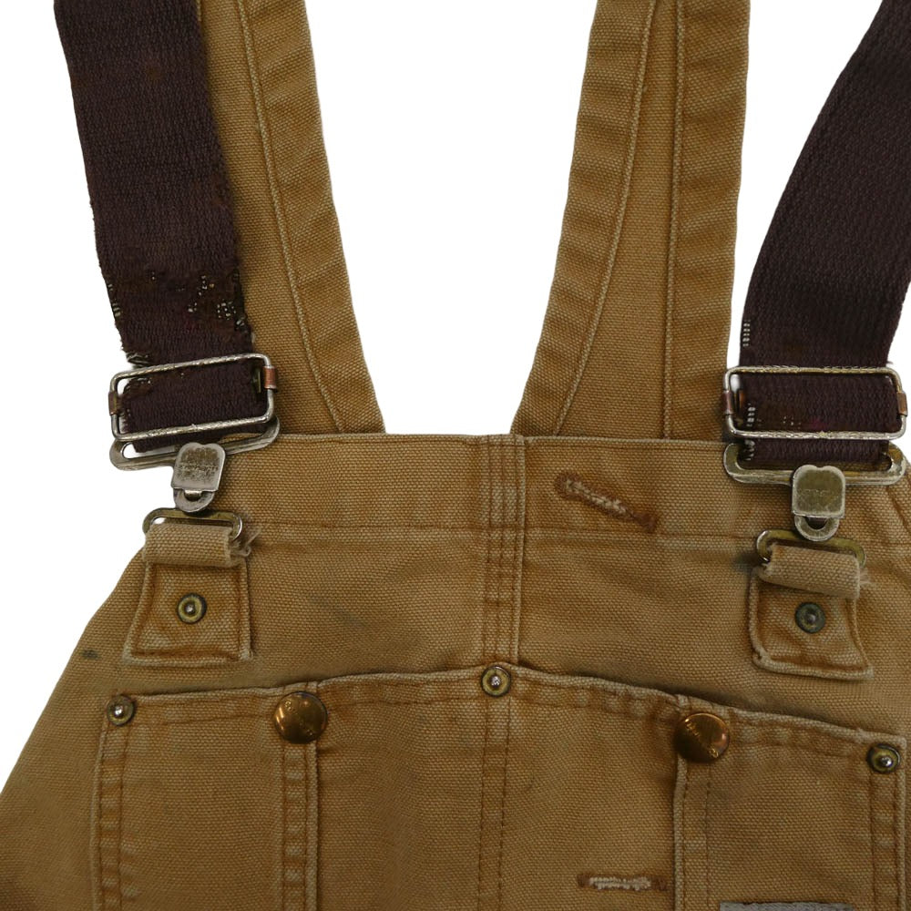 Carhartt カーハート USA製 ダック コットン オーバーオール ブラウン系【中古】