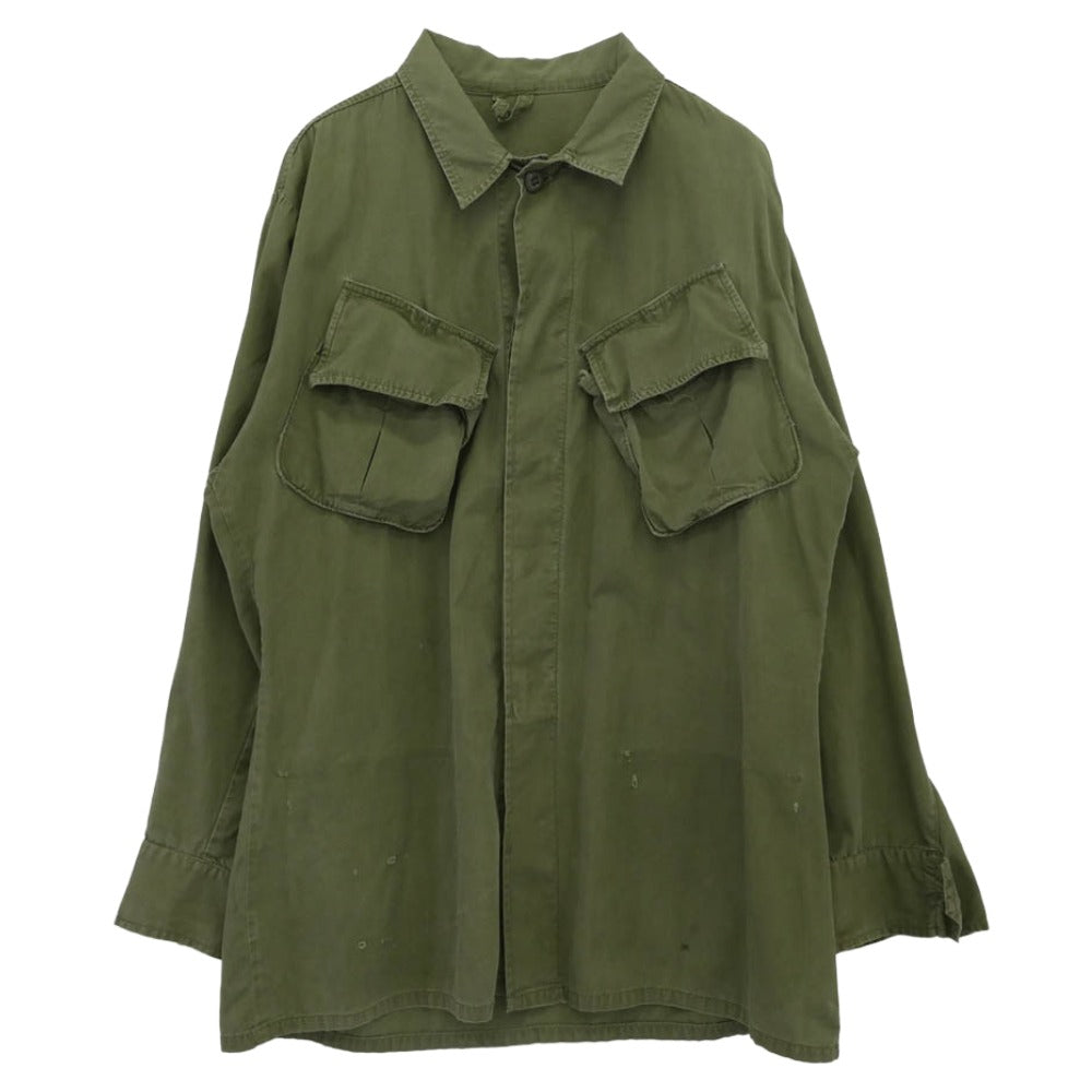 ユーエスアーミー US ARMY 3rd JUNGLE FATIGUE NON RIP JACKET コンバット ジャケット カーキ系 サイズ表記なし【中古】 ユーエスアーミー 3rd JUNGLE FATIGUE NON RIP JACKET コンバット