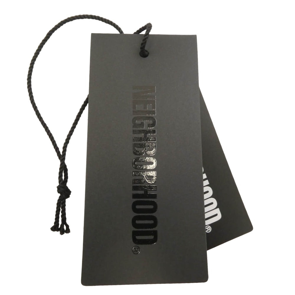 NEIGHBORHOOD ネイバーフッド 252SZNH-JKM01S Stadium Jacket ロゴ ワッペン 袖レザー切替 スタジアム ジャケット スタジャン ブラック系 S【美品】【中古】