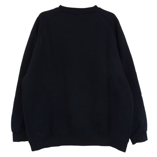 COMOLI コモリ 18AW N03-05004 裏起毛 ラグランスリーブ 長袖 クルーネック スウェット トレーナー ブラック系 3【中古】