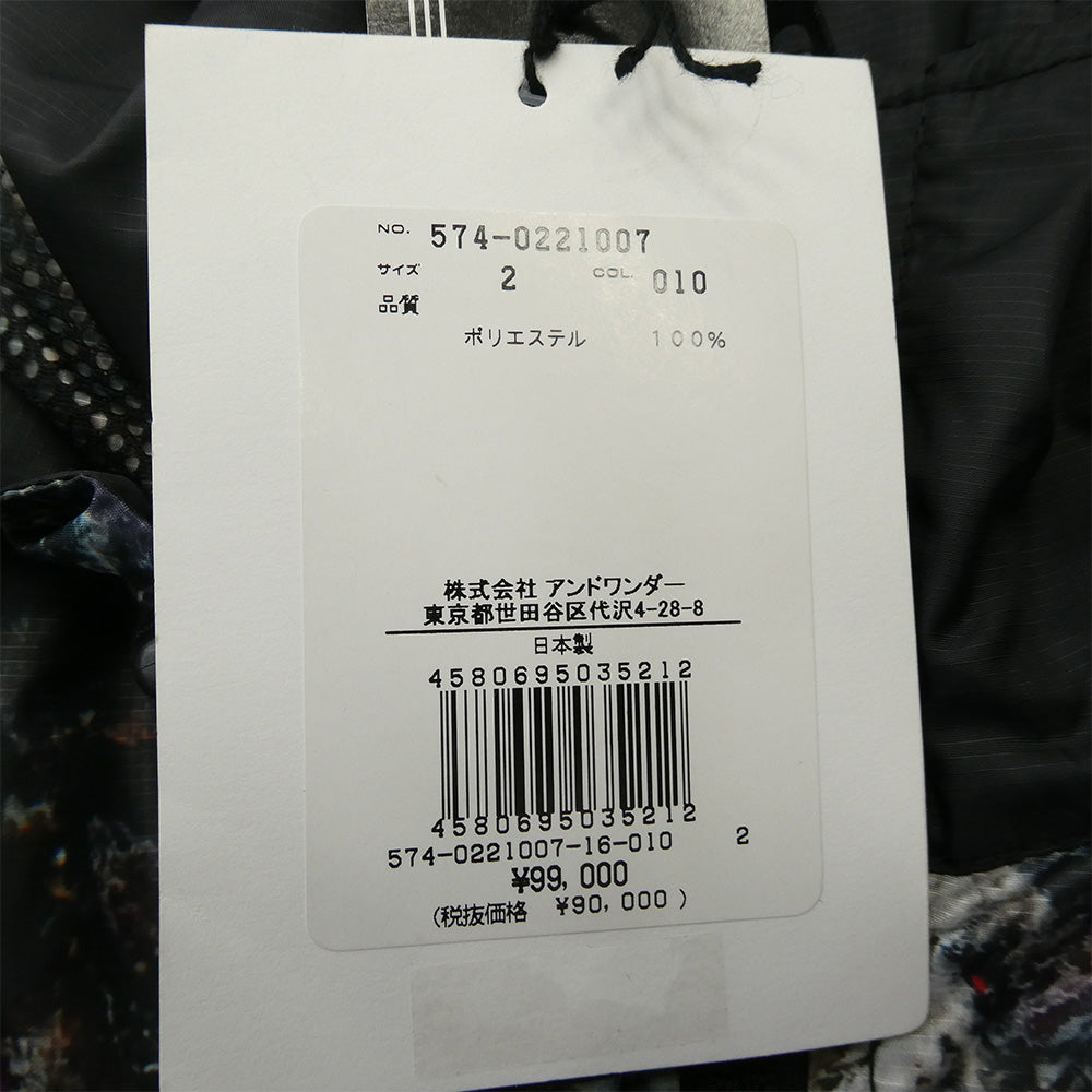 and wander アンドワンダー 574-0221007 stone printed rip coat リフレクター ストーン プリント リップ コート マルチカラー系 2【極上美品】【中古】