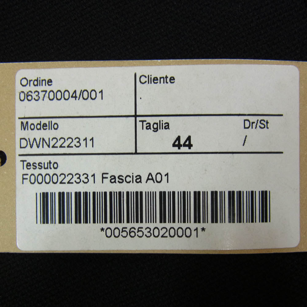 DESIGNWORKS デザインワークス 0338-06-80001 イタリア製 ORBIUM DWライン ウール テーラード ジャケット ブラック系 44【極上美品】【中古】