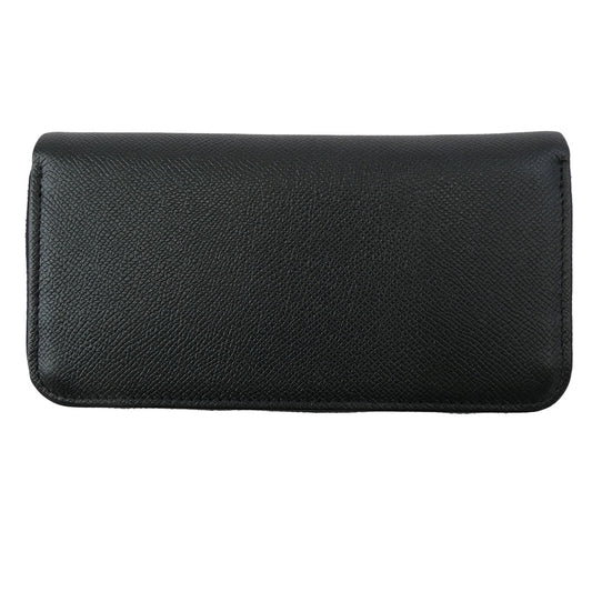 WHITE HOUSE COX ホワイトハウスコックス レザー ラウンドファスナー 長財布 ブラック系【中古】