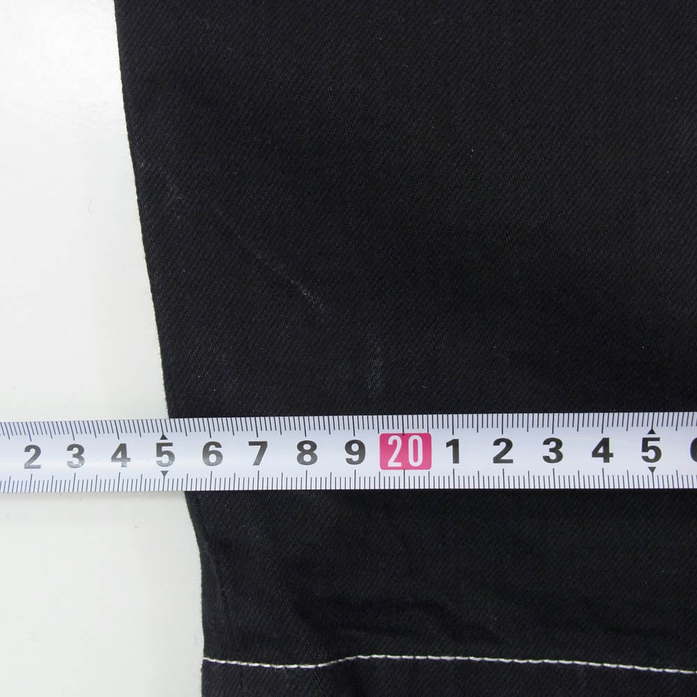 ピースデニム ホワイトステッチ ブラックデニム パンツ ブラック系 S【中古】