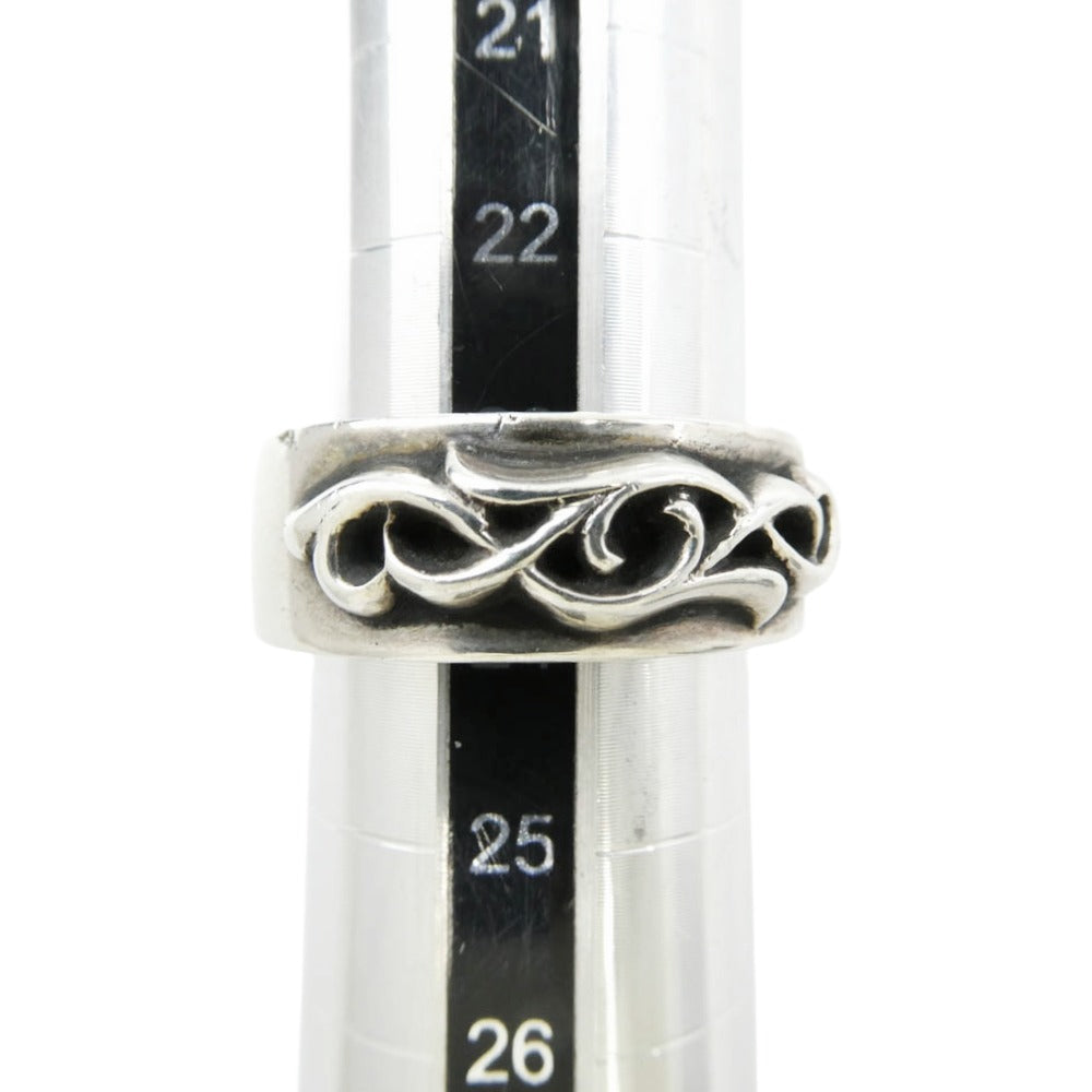 CHROME HEARTS クロムハーツ(原本無) DBL NARROW VINE BAND ダブルナロー ヴァインバンド リング シルバー系 24号【中古】