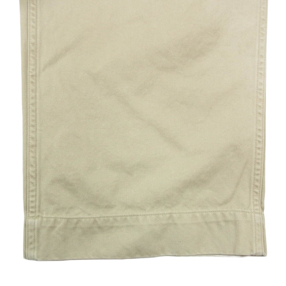 BOWWOW バウワウ m41 chino trousers ヴィンテージ加工 ミリタリー メタルボタン チノ トラウザー パンツ ベージュ系 XL【美品】【中古】