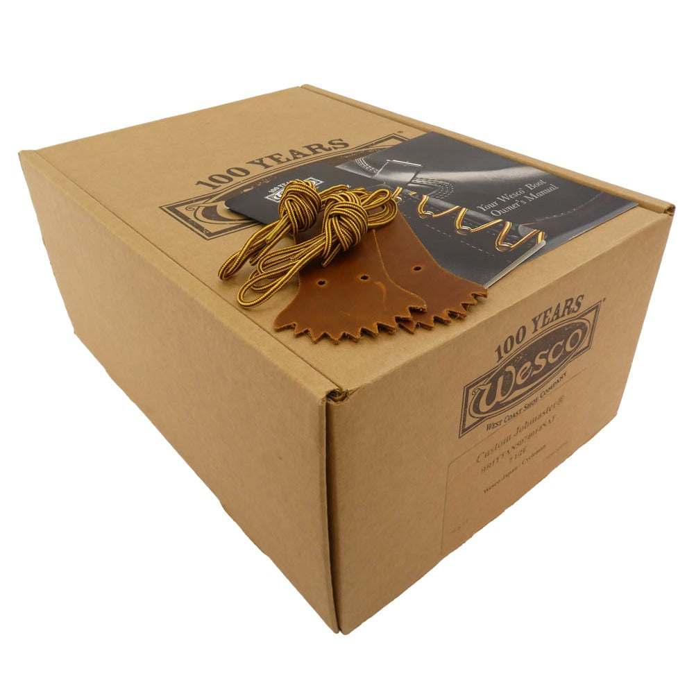 WESCO ウエスコ Custom Jobmaster Roughout カスタムジョブマスター 7インチ ラフアウト セミレーストゥ ブーツ ブラウン系 イエロー系 US7.5E【中古】