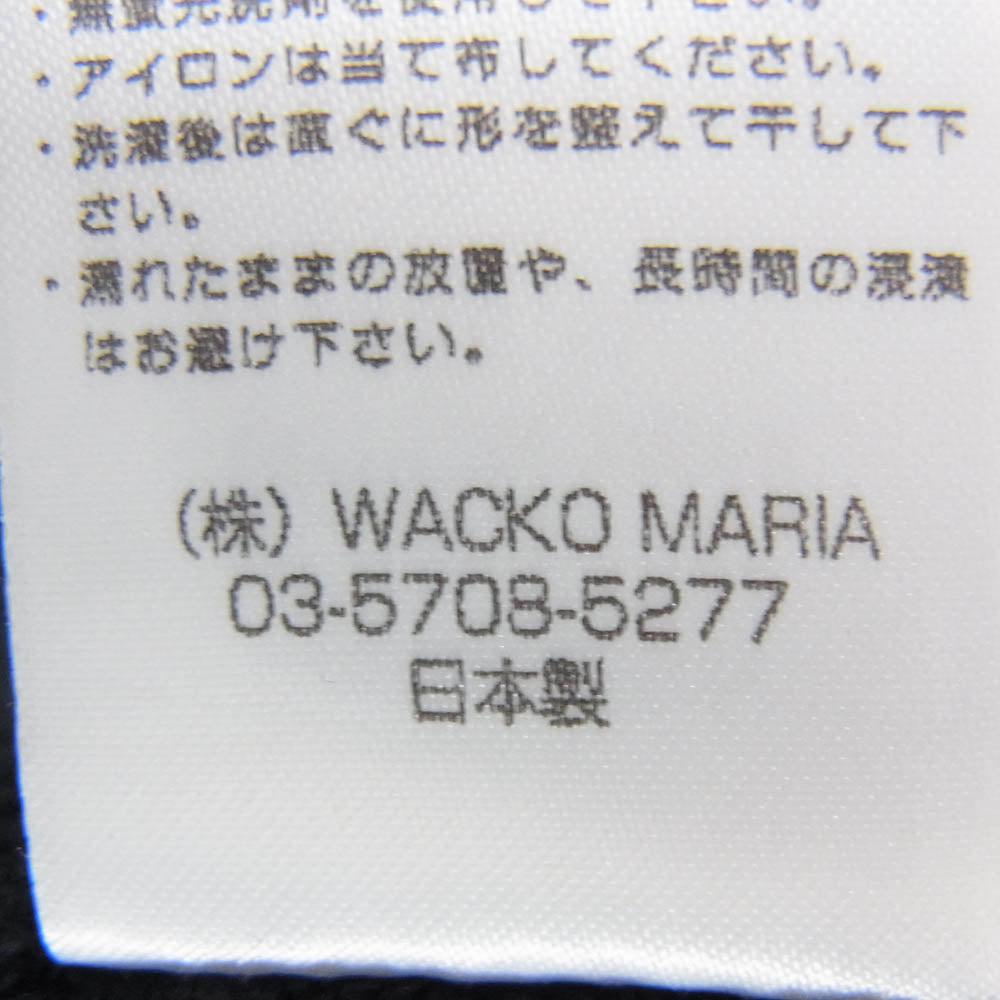 WACKO MARIA ワコマリア HEAVY WEIGHT ヘビー ウェイト フロント バック ロゴ 刺繍 スウェット トレーナー ネイビー系 XL【中古】