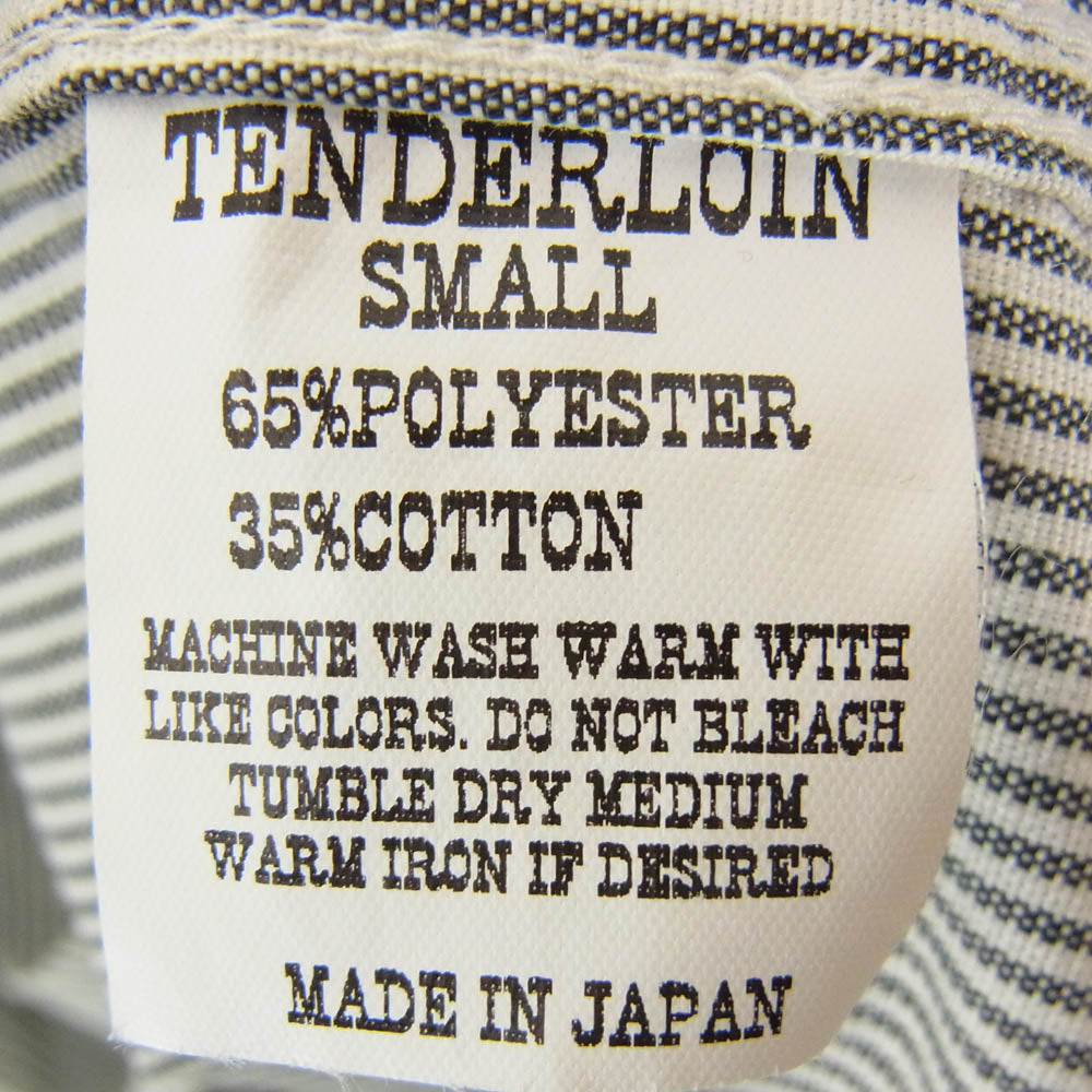 TENDERLOIN テンダーロイン T-WORK SHT STRIPE 長袖 ストライプ ワーク シャツ ブラック系 M【中古】