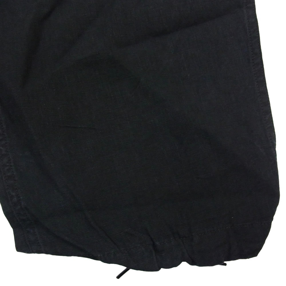 COMOLI コモリ 21SS T01-03014 リネン B.D.U. パンツ 6ポケット 麻 カーゴパンツ ブラック系 2【中古】