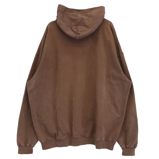 BALENCIAGA バレンシアガ 21AW 620973 TMVB1 Logo Embroidery Hoodie ロゴ エンブロイダリー パーカー フーディー ブラウン系 M【中古】