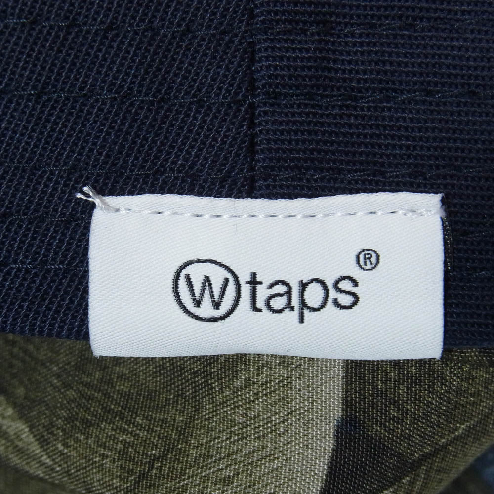 WTAPS ダブルタップス 24SS 241HCDT-HT18 ロゴ刺繍 リバーシブル バケットハット 帽子 ネイビー系【中古】