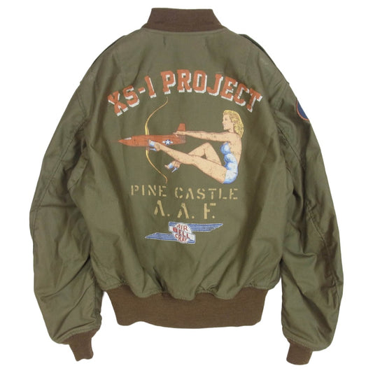 TOY'S McCOY トイズマッコイ YPE L-2 TEST SAMPLE XS-1 PROJECT フライト ジャケット カーキ系 38【中古】
