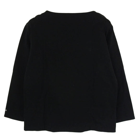 A.P.C. アーペーセー 22SS 23216-1-96481 肩ボタン 長袖 ロングスリーブ カットソー Tシャツ バスクシャツ ブラック系 M【中古】
