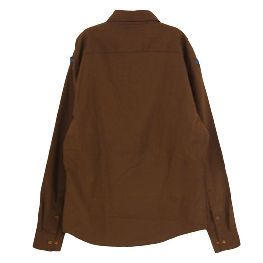 MARNI マルニ 18aw CUMU0011Q0 ウールトロピカル レギュラーカラー バイカラー 長袖 シャツ ブラウン系 48【中古】