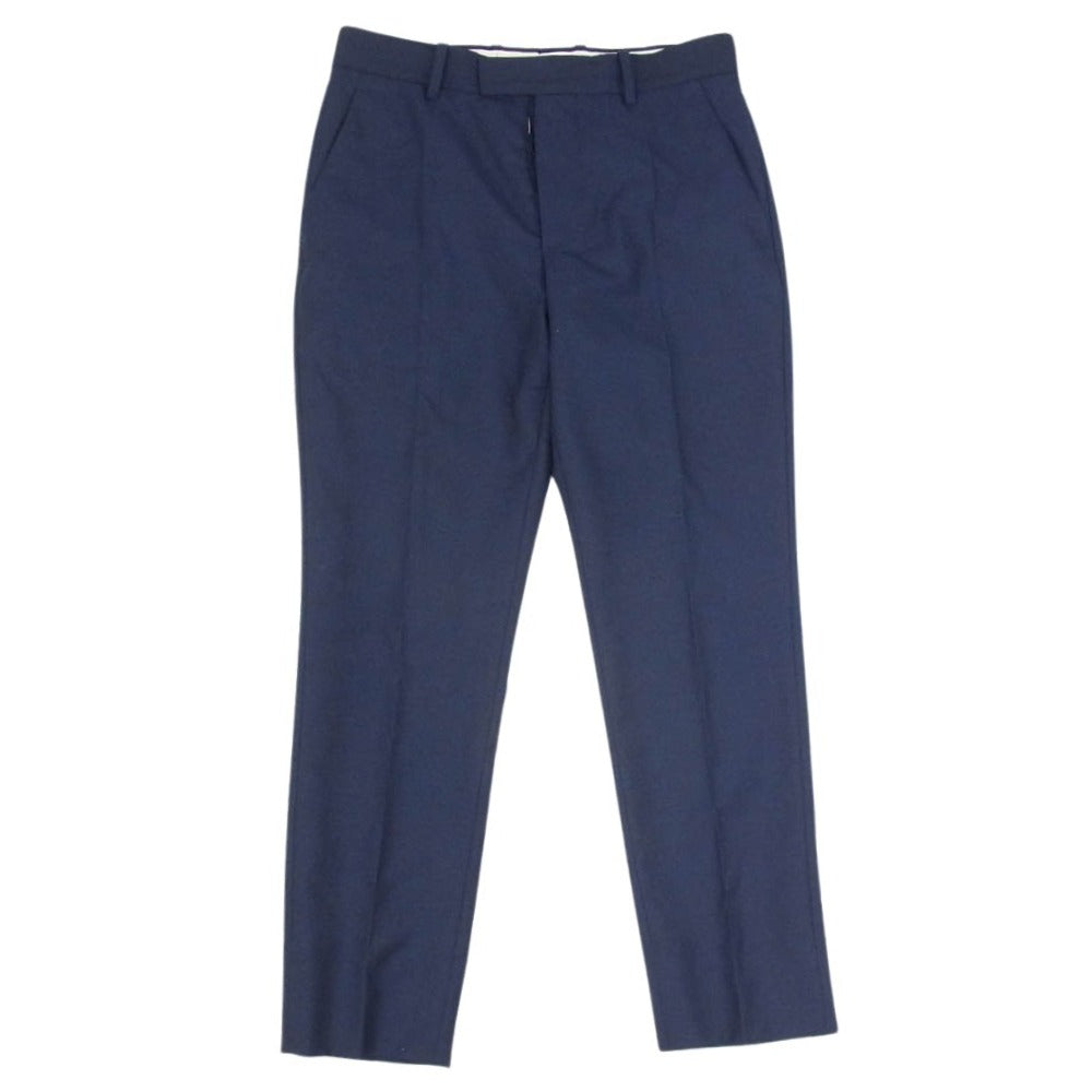MAISON MARGIELA メゾンマルジェラ 19ss S50KA0443 WOOL SLACKS ボタンフライ ウール スラックス パンツ ネイビー系 44【中古】 MAISON MARGIELA メゾンマルジェラ 19ss S50KA0443 WOOL SLACKS ボタン