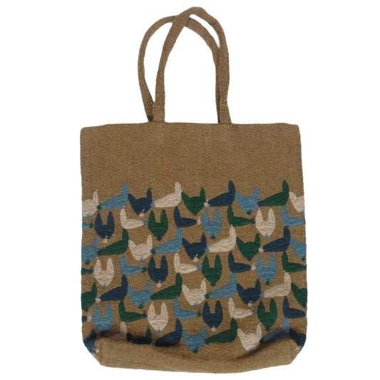 mina perhonen ミナペルホネン ya9841 repo toast bag トースト トート ハンド バッグ ブラウン系【中古】