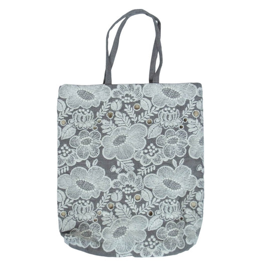 mina perhonen ミナペルホネン aba9908 smile flower スマイル フラワー トースト トート ハンド バッグ ブラック系 ホワイト系【中古】