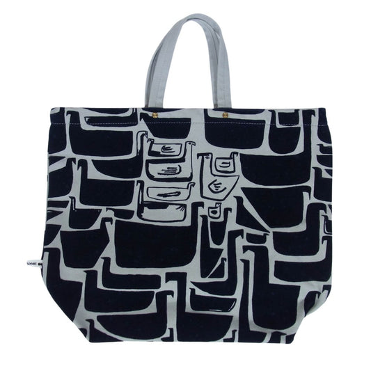 mina perhonen ミナペルホネン acs9863 birdland バードランド トートバッグ ダークネイビー系【中古】