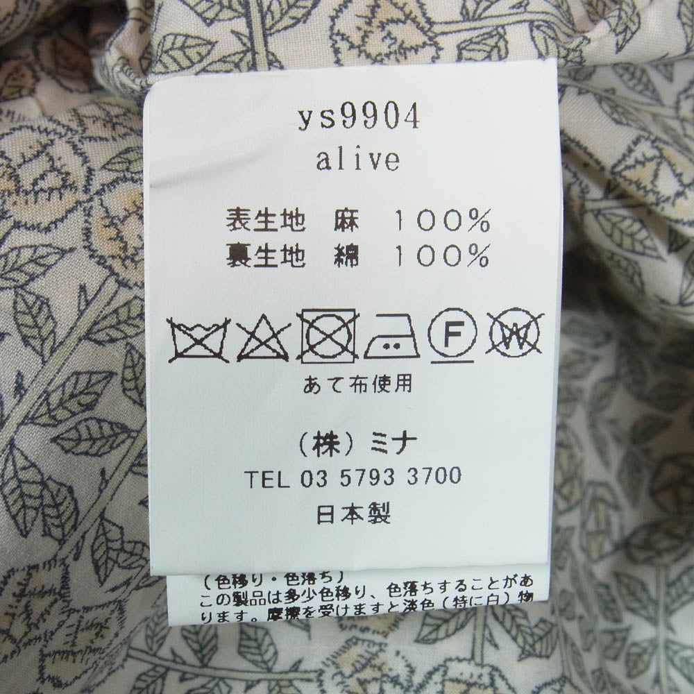 mina perhonen ミナペルホネン ys9904 alive パニーニバッグ ハンド トート バッグ グリーン系【中古】