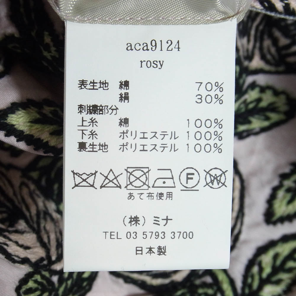 mina perhonen ミナペルホネン aca9124 rosy ロージー トート ハンド バッグ ピンク系【中古】