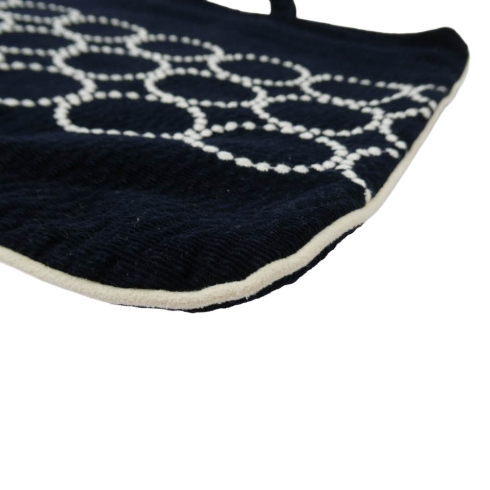 mina perhonen ミナペルホネン aaa7102p タンバリン レッスン トート ハンド バッグ ネイビー系【中古】