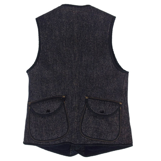 FREEWHEELERS フリーホイーラーズ BRIDGE PORT VEST ブリッジポート ビーチクロス ベスト ブラック系 38【中古】