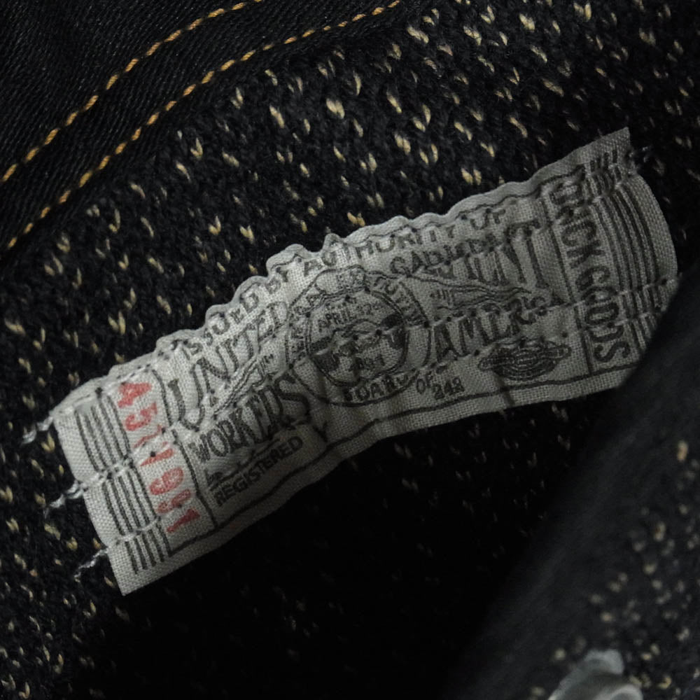 FREEWHEELERS フリーホイーラーズ BRIDGE PORT VEST ブリッジポート ビーチクロス ベスト ブラック系 38【中古】