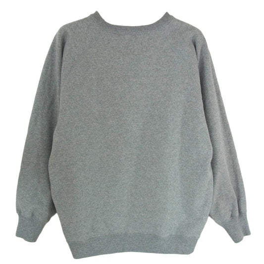 WTAPS ダブルタップス 25AW 252ATDT-CSM05 SWEATER COTTON ロゴ刺繡 クルーネック スウェット トレーナー グレー系 X01【中古】
