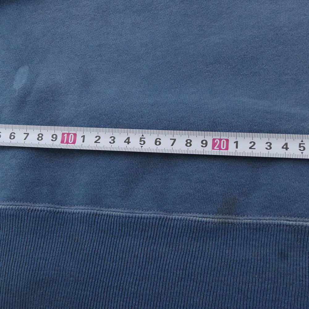 SAINT MICHAEL セントマイケル 25SS SM-HR8-0000-046 CRW-N SWEAT SAINT ヴィンテージ加工 アップリケロゴ スウェットシャツ トレーナー ブルー系 L【中古】