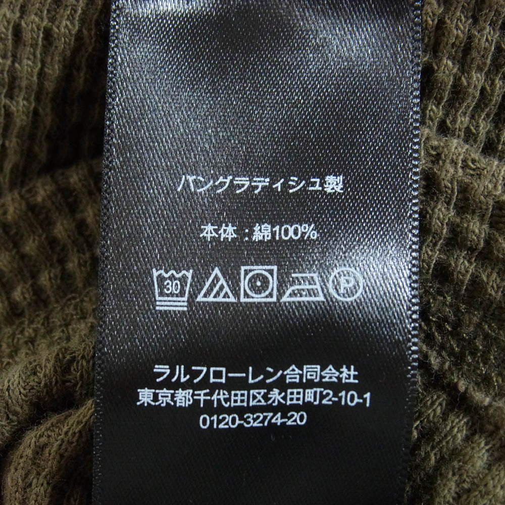RRL ダブルアールエル サーマル ロングスリーブ 長袖 カットソー カーキ系 L【中古】