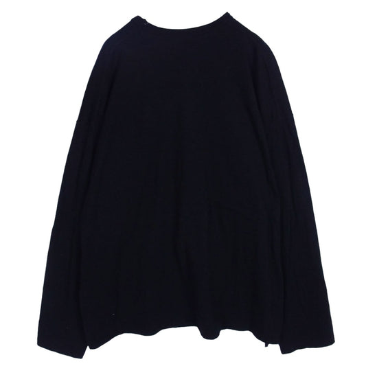ANCELLM アンセルム ANC-CT74 C/R OVER CREWNECK LS T-SHIRT ロングスリーブ カットソー ブラック系 2【中古】