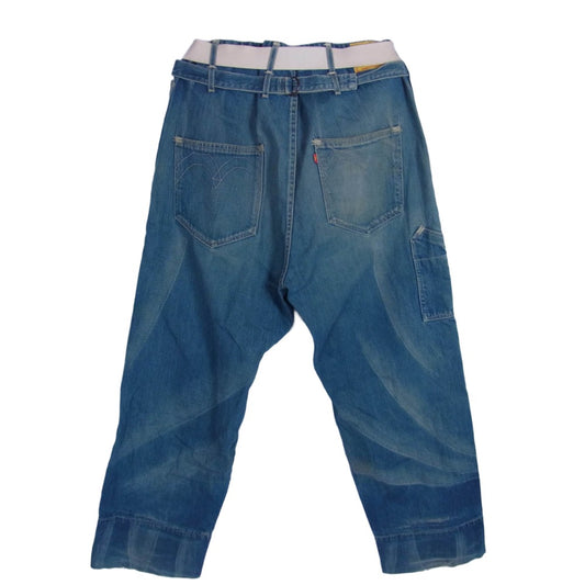 Levi's RED リーバイスレッド WPL-423 ベルト付き ワイド デニム パンツ ブルー系 28X32【中古】