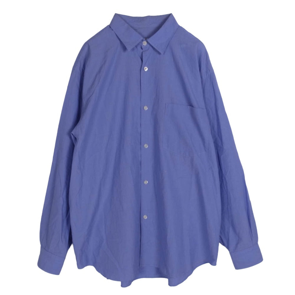 COMOLI コモリ 22SS V01-02001 レギュラー カラー 長袖  コモリシャツ パープル系 2【中古】 COMOLI コモリ 22SS V01-02001 レギュラー カラー 長袖 コモリシャツ