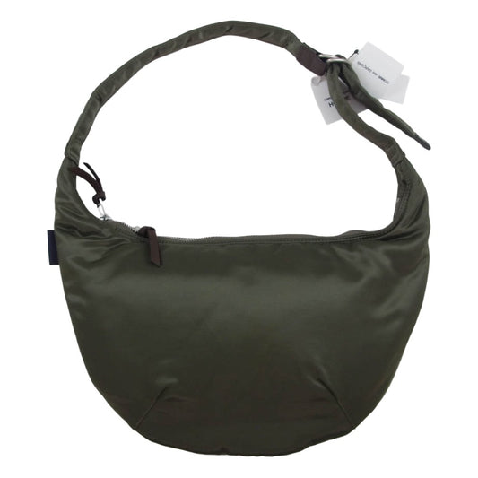 COMME des GARCONS HOMME コムデギャルソンオム 25AW HP-K206 COTTON NYLON SHOULDER BAG ロゴ コットン ナイロン ショルダー バッグ カーキ系【極上美品】【中古】