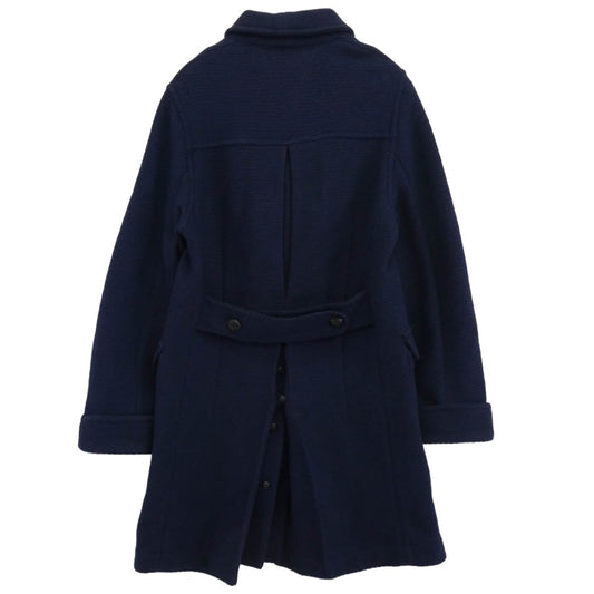 LARDINI ラルディーニ IA45042 ショールカラー バックベルト ダブルブレスト チェスターコート ネイビー系 M【中古】