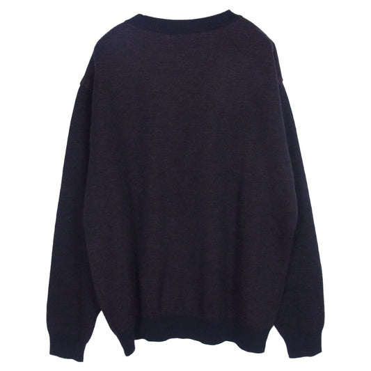 HYSTERIC GLAMOUR ヒステリックグラマー 17AW 02173NS14 HANDCUFF JACQUARD PULLOVER KNIT SWEATER 手錠 ニット セーター ダークブラウン系 L【中古】