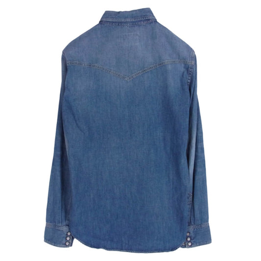 HYSTERIC GLAMOUR ヒステリックグラマー 0243AH07 デニム加工 ウェスタンシャツ 長袖シャツ ライトブルー系 M【中古】