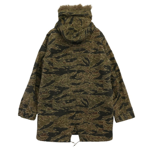 HYSTERIC GLAMOUR ヒステリックグラマー 0233AC03 TIGER STRIPE タイガーストライプ モッズコート カーキ系 S【中古】